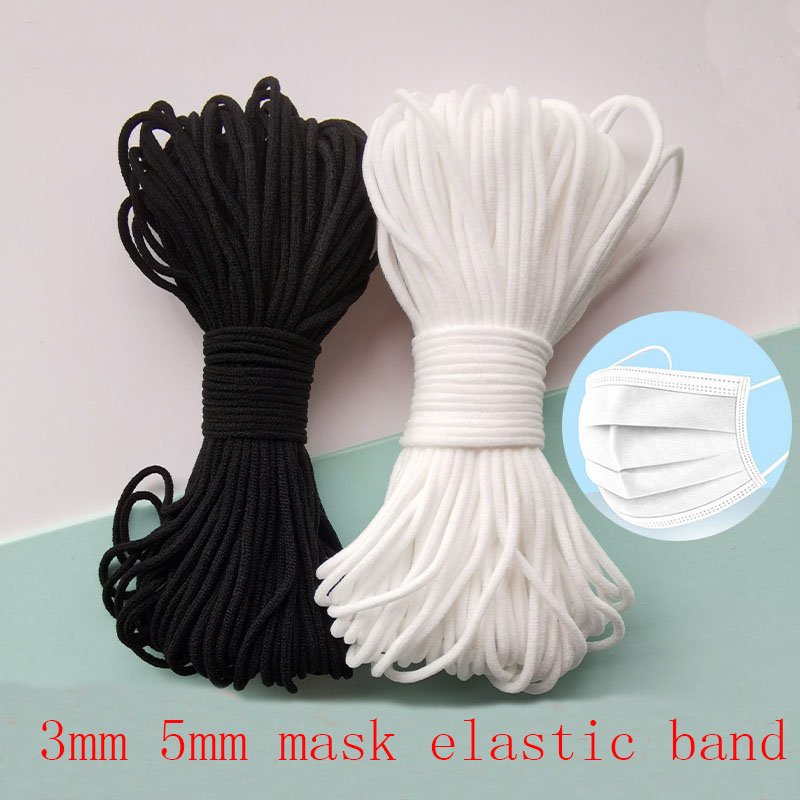 Milanaise Mesh Band - Masker Tali Elastis 3Mm Bulat Putih