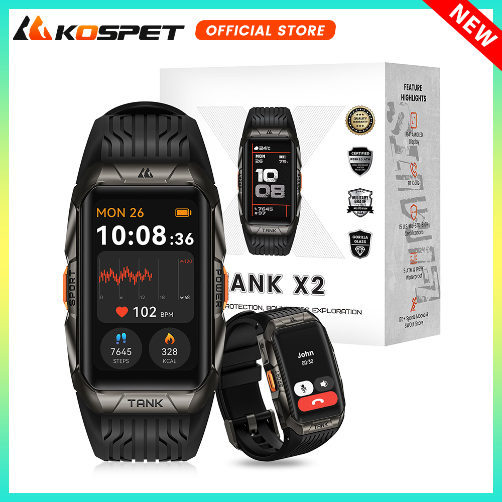 Smartwatch X2 - KOSPET jam tangan pintar tangki X2