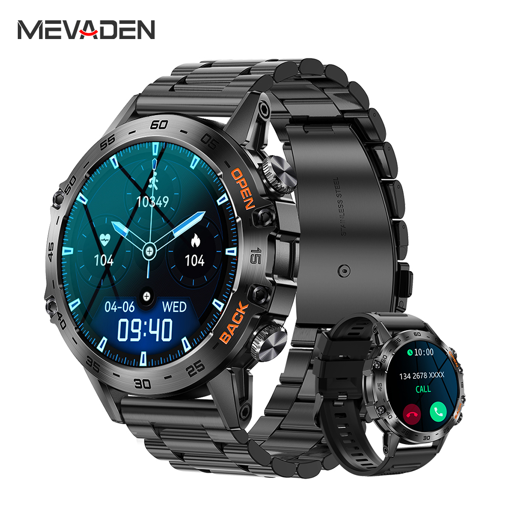 Smartwatch Face - MEVADEN Steel 1.39 inci Jam Tangan