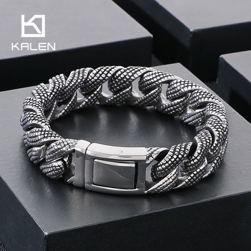 Ceramic Link Bracelet - Kalen gelang baja tahan karat untuk