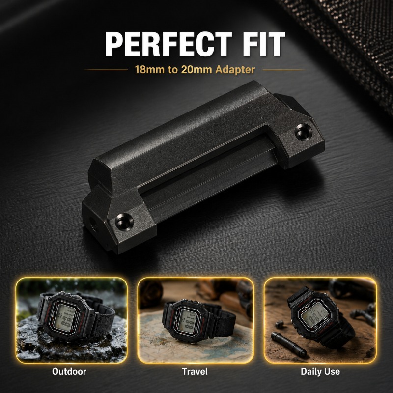 Watch Band Connector - Adaptor Kepala Terangkat Universal 18Mm Hingga