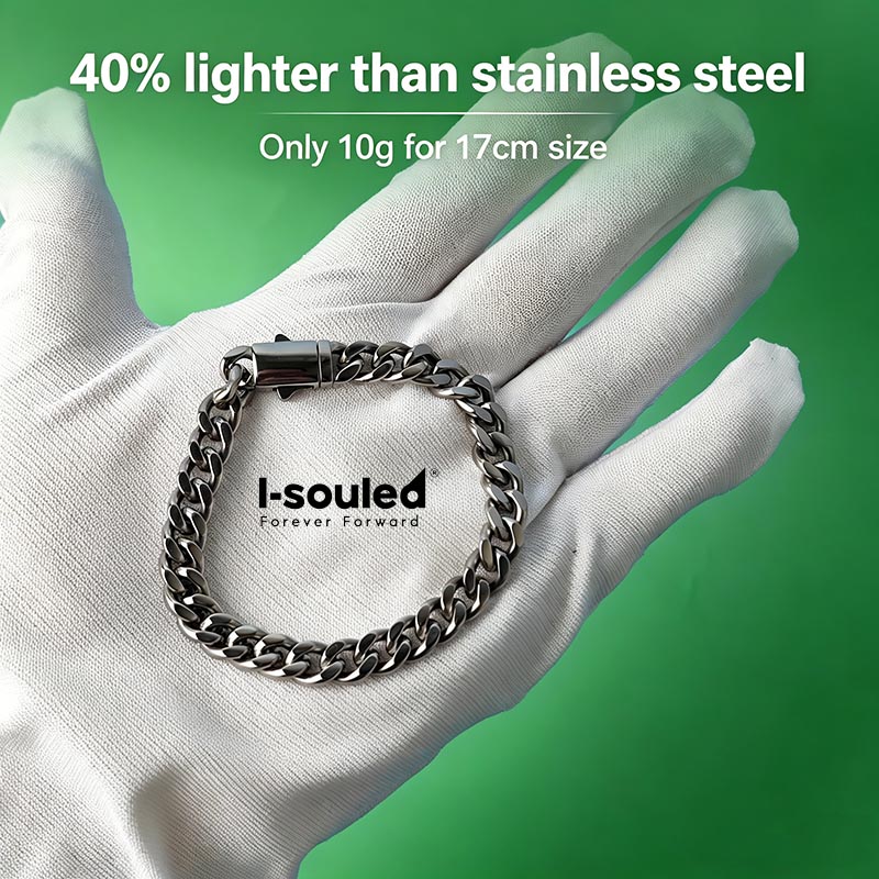 Gelang Titanium Solid 7mm Ring - Ceramic Link Bracelet ulasan dan harga