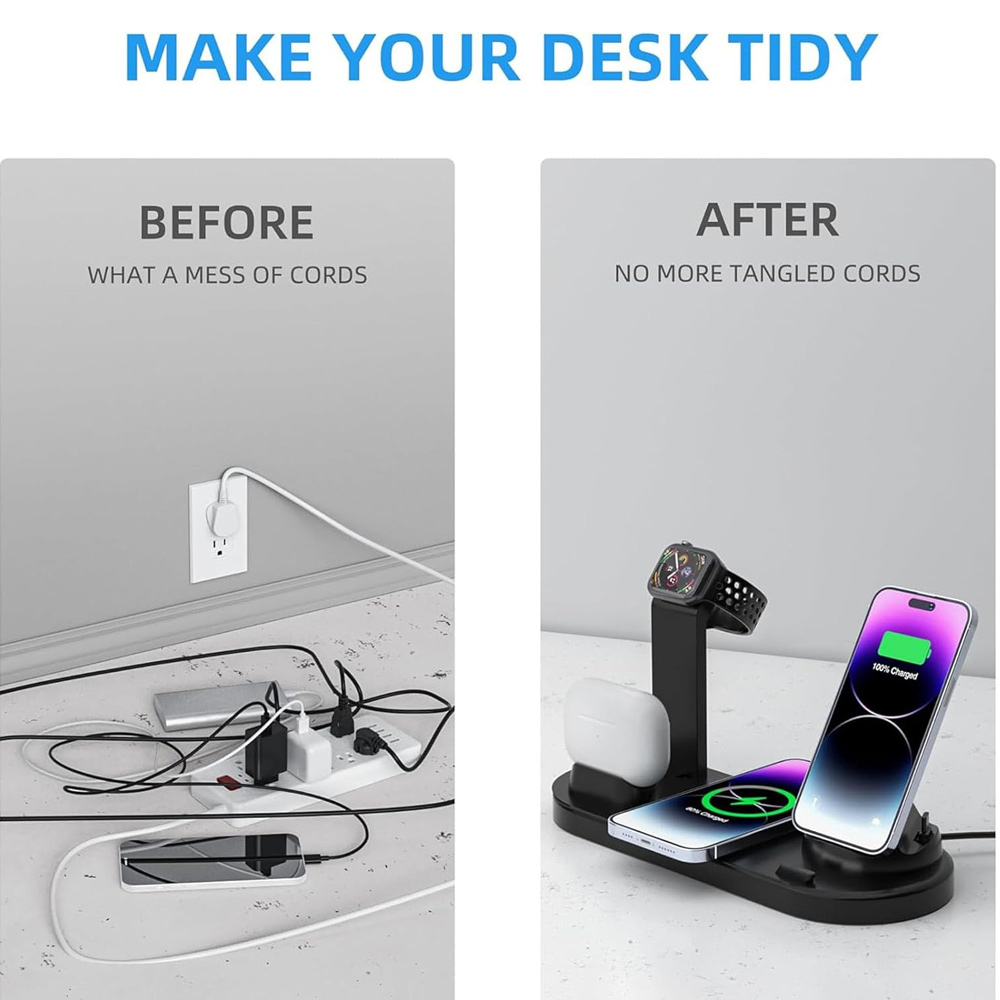 30W 7 in 1 Wireless Charger St - Smartwatch Ac ulasan dan harga