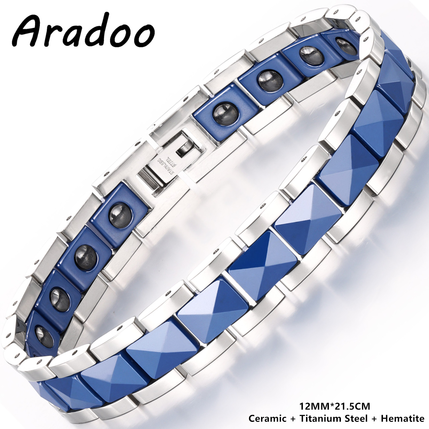ARADOO Gelang Baja Titanium Ke - Ceramic Link Bracelet ulasan dan harga