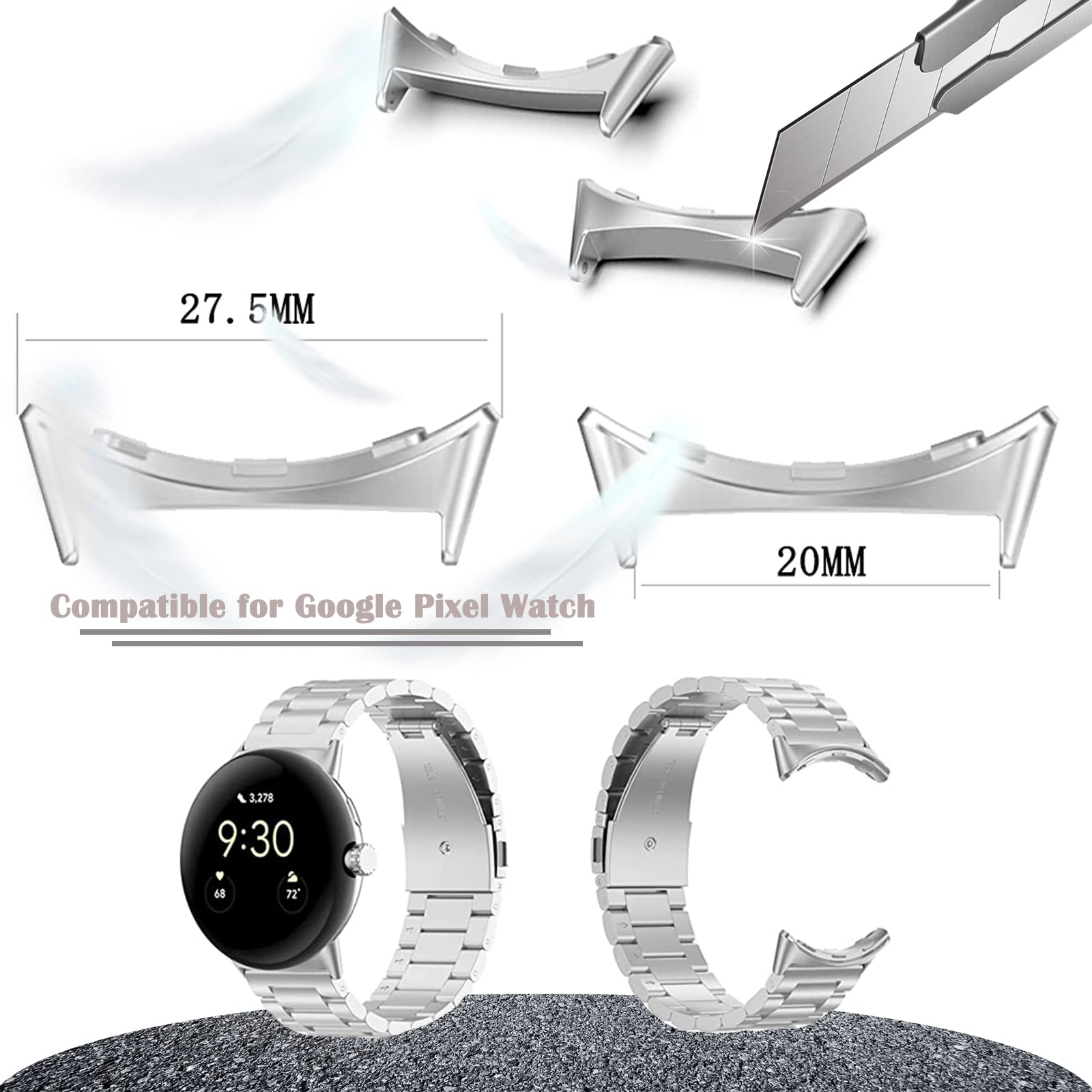 Konektor Logam 1/2 Pasang untu - Watch Band Connector ulasan dan harga