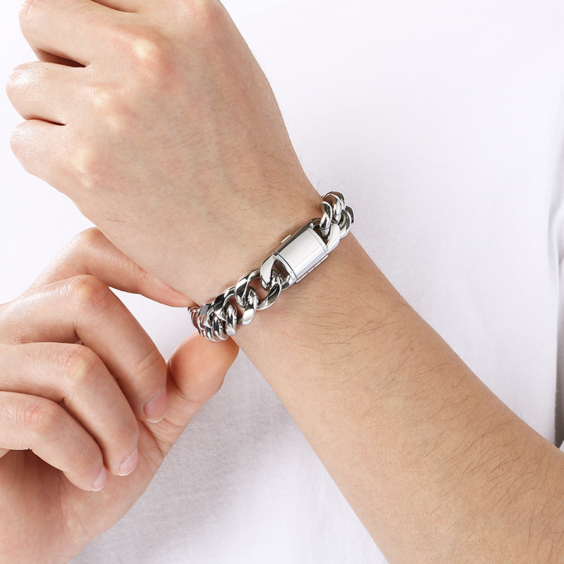 KALEN 12/15Mm Gelang Miami Cub - Ceramic Link Bracelet ulasan dan harga