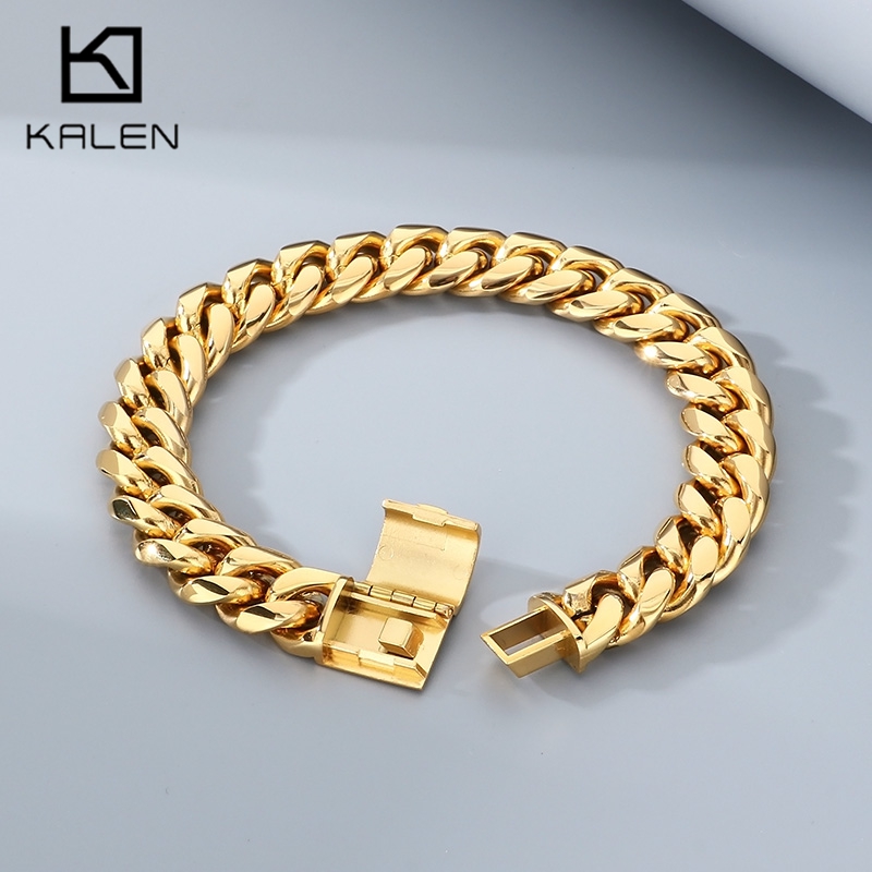 KALEN 12/15Mm Gelang Miami Cub - Ceramic Link Bracelet ulasan dan harga