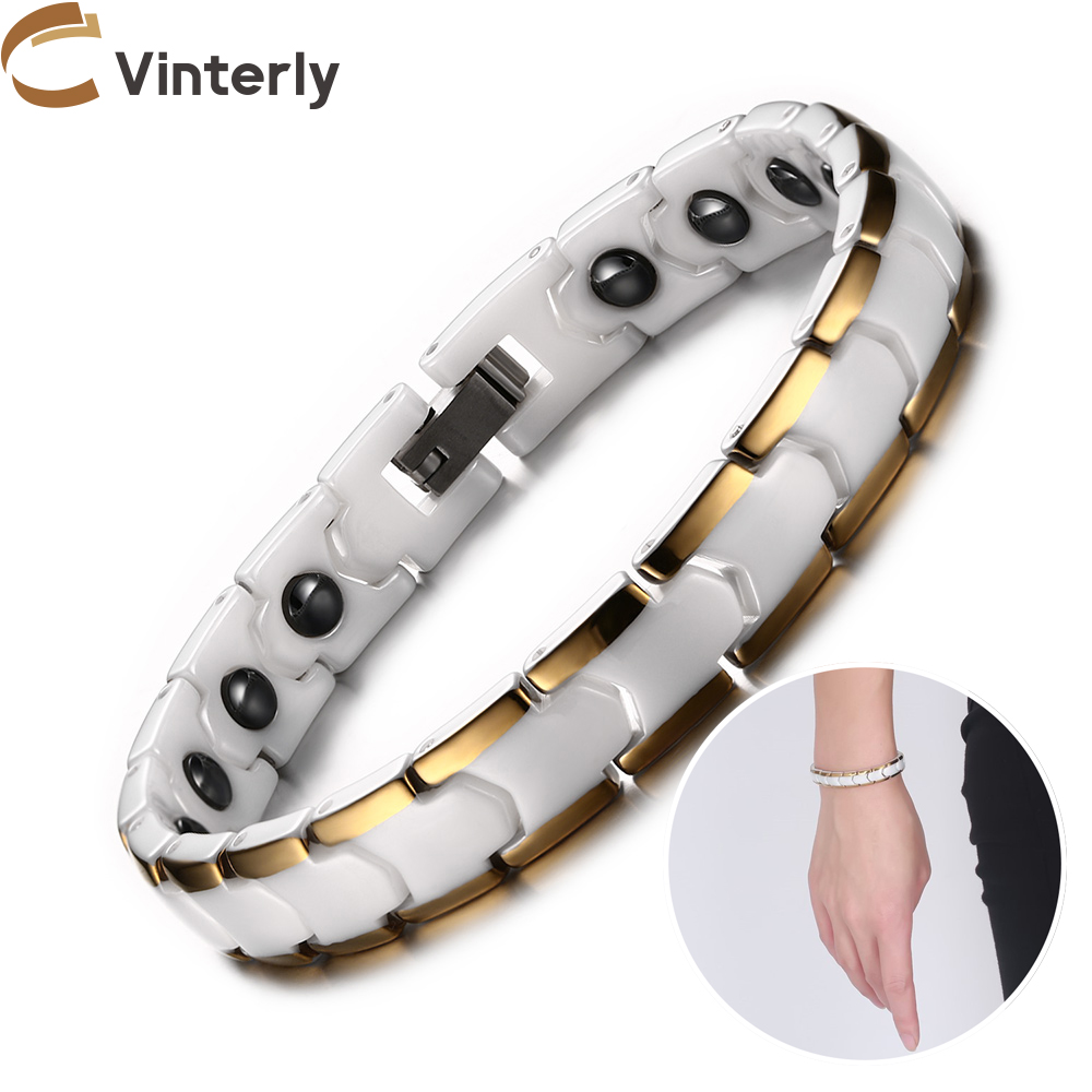 Vinterly gelang magnetik Anti  - Ceramic Link Bracelet ulasan dan harga
