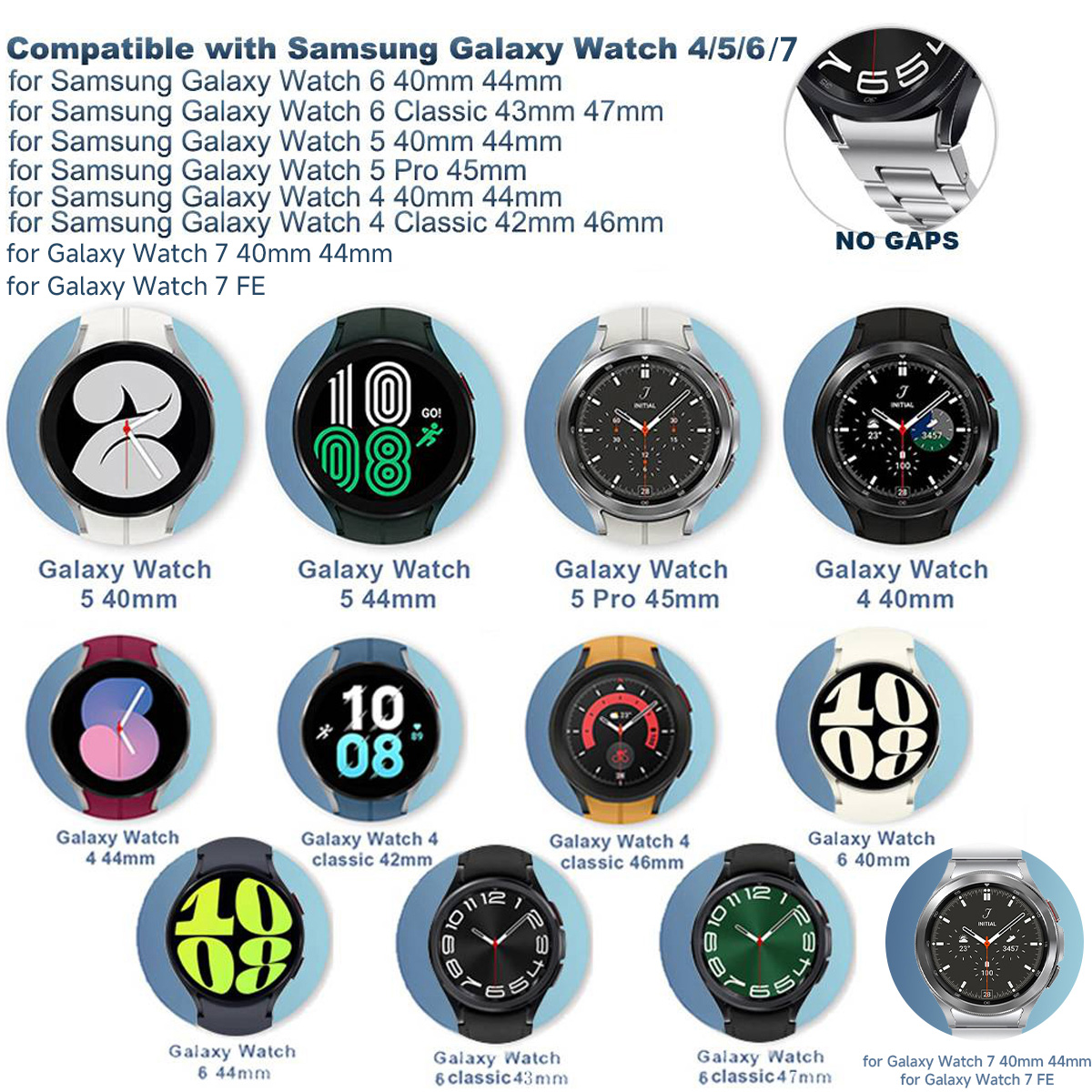 Tali Tanpa Celah untuk Jam Tan - Accessories For Galaxy Watch 5 ulasan dan harga