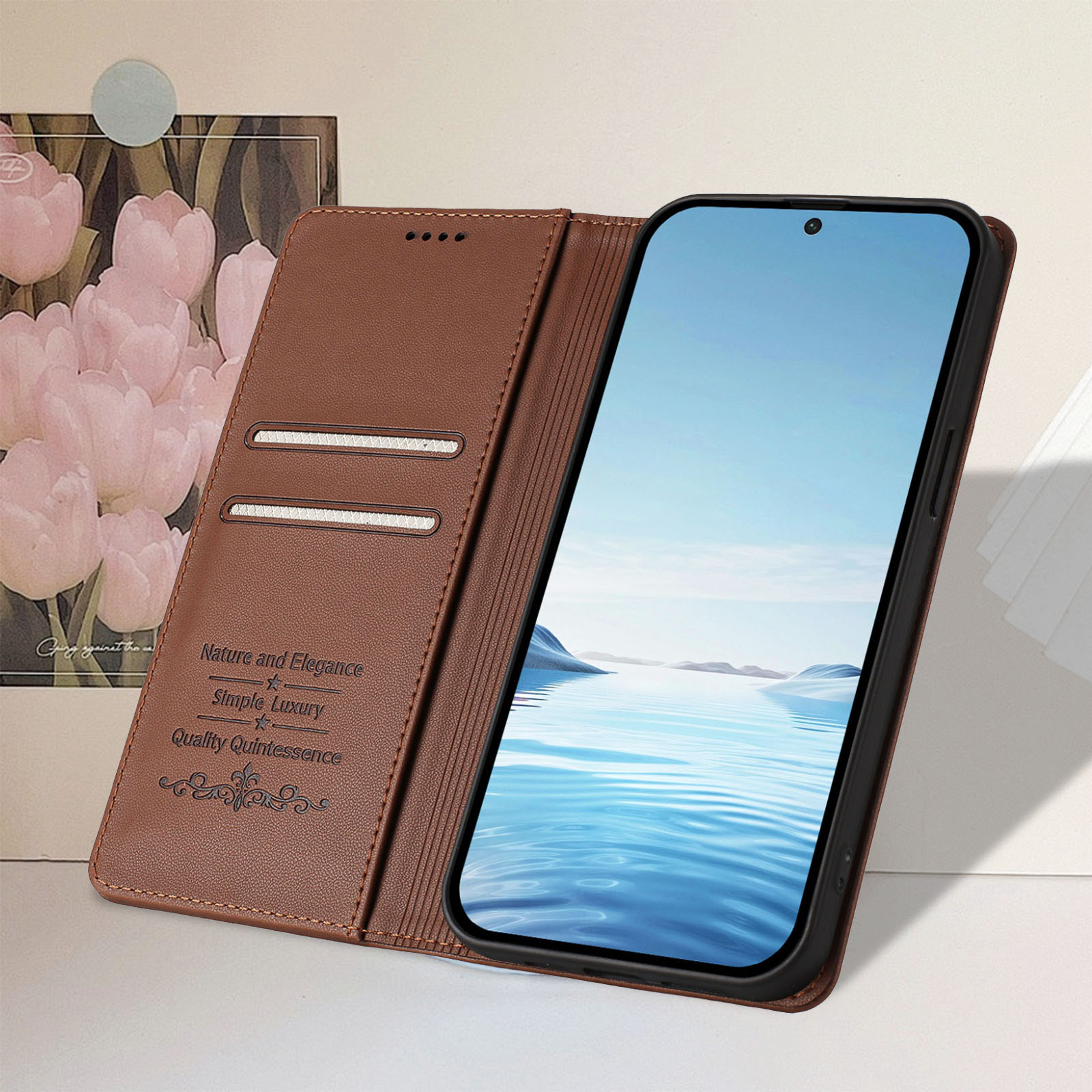 Casing Dompet Kulit Kupu-kupu  - Realme Note 50 ulasan dan harga