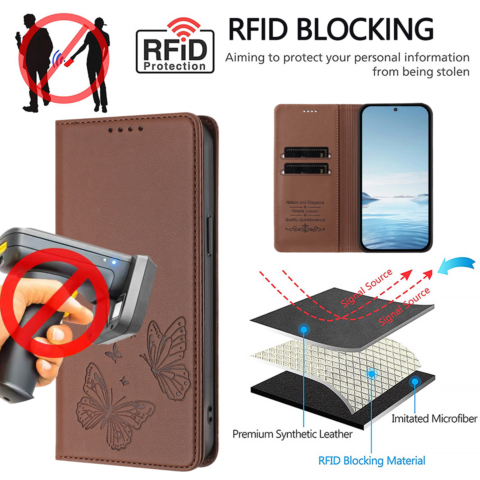Casing Dompet Kulit Kupu-kupu  - Realme Note 50 ulasan dan harga