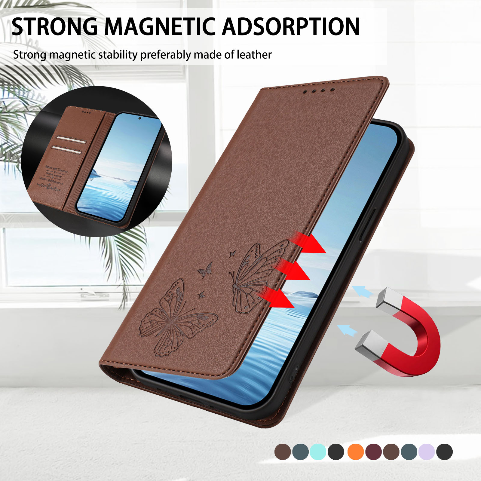 Casing Dompet Kulit Kupu-kupu  - Realme Note 50 ulasan dan harga