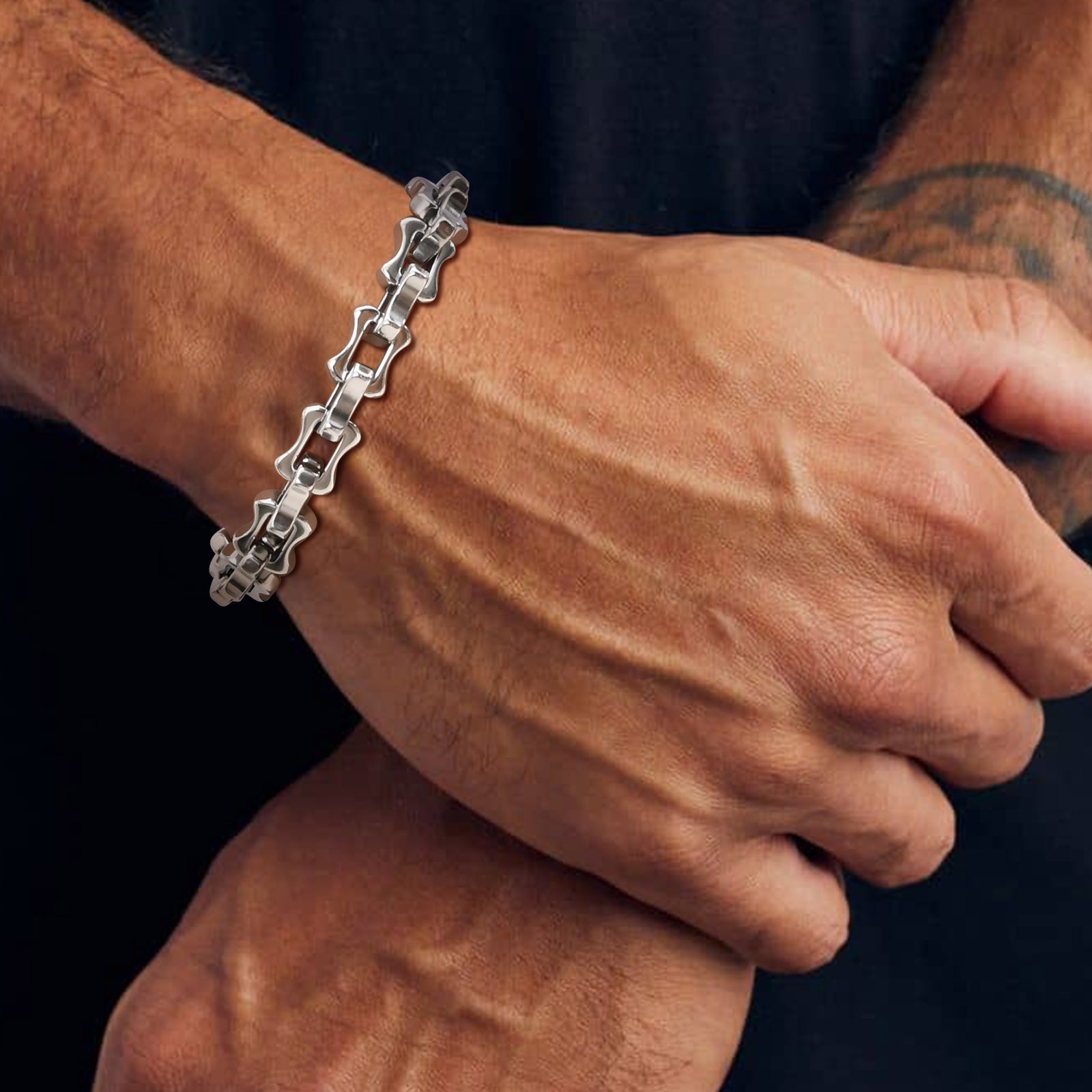 Vnox gelang rantai pria tebal  - Ceramic Link Bracelet ulasan dan harga